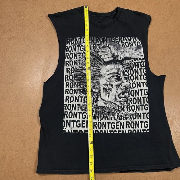 Rontgen Raw Punk Band Kopflos Chopped TShirt Cutoff Sleeveless Tank Tee Thrashed - Picture 7 of 16